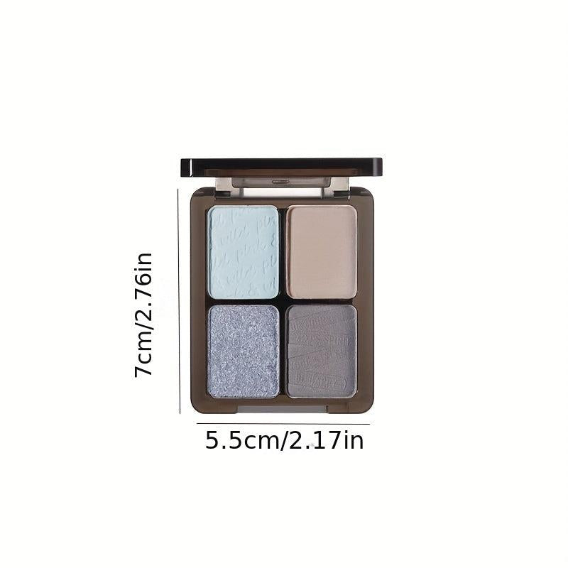 Four Colors Eyeshadow Palette in Turquoise Smokey Style