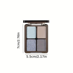 Four Colors Eyeshadow Palette in Turquoise Smokey Style