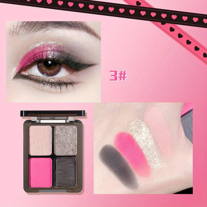 Four Colors Eyeshadow Palette in Turquoise Smokey Style
