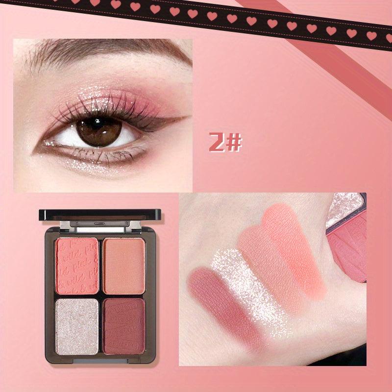 Four Colors Eyeshadow Palette in Turquoise Smokey Style