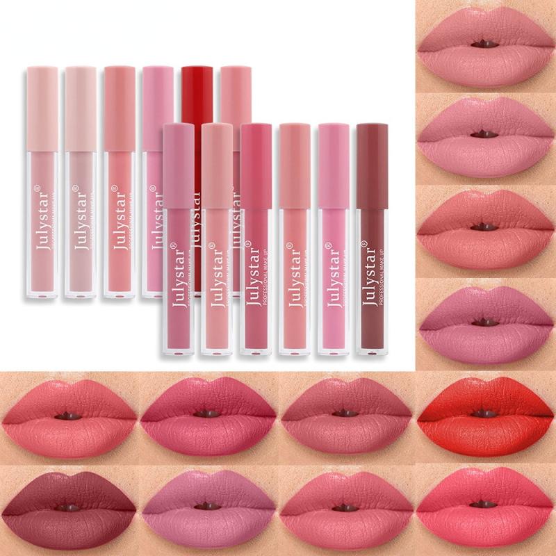 Matte Lip Glaze Primer Nude Makeup Liquid Lipstick Smudge Proof