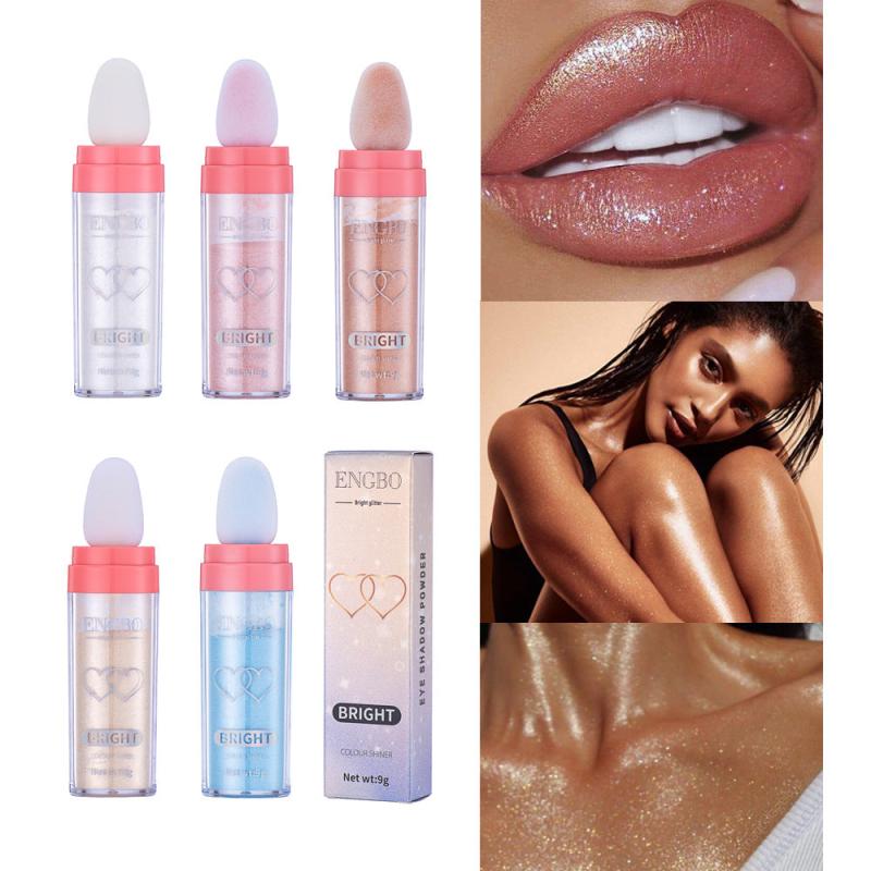 5 Colors Highlighter Powder Body Brightening Face Blush & Glitter Stick
