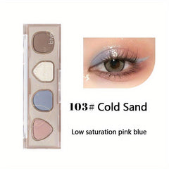 4-Color Eyeshadow Palette Matte Pearly Finish