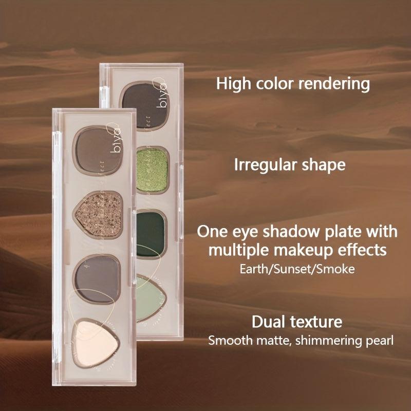 4-Color Eyeshadow Palette Matte Pearly Finish