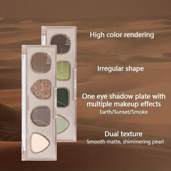 4-Color Eyeshadow Palette Matte Pearly Finish