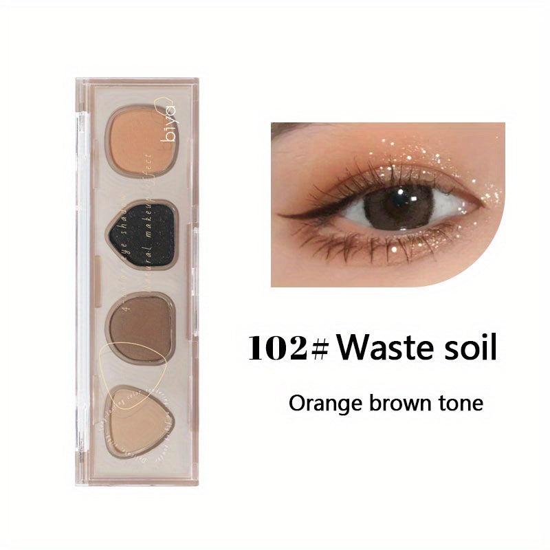 4-Color Eyeshadow Palette Matte Pearly Finish