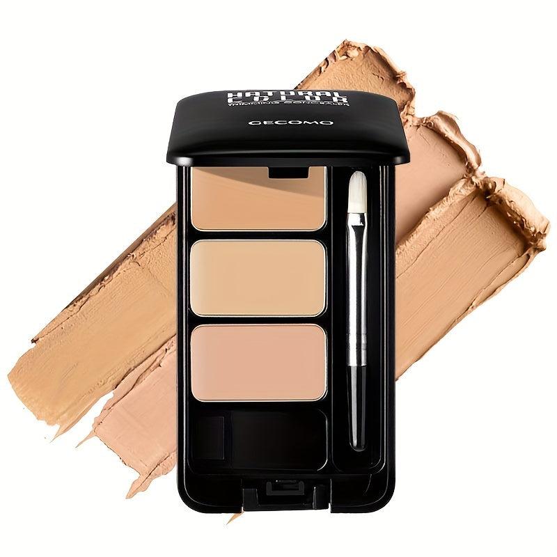 Waterproof Full Coverage Concealer with Brush Green Purple Pink Shades