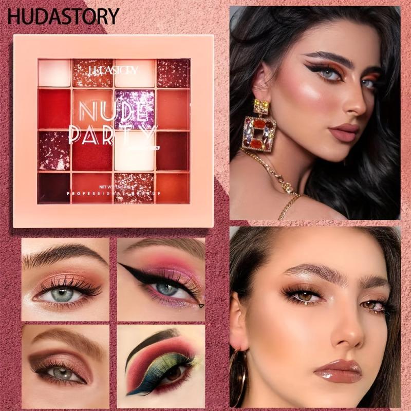 16 Colors Eyeshadow Palette Sequin Matte Pearly Finish Makeup