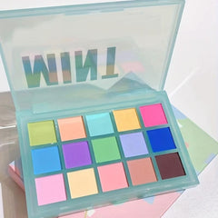 Glass Sugar 15 Eyeshadow Palette Chameleon Rainbow Matte Natural Satin Texture