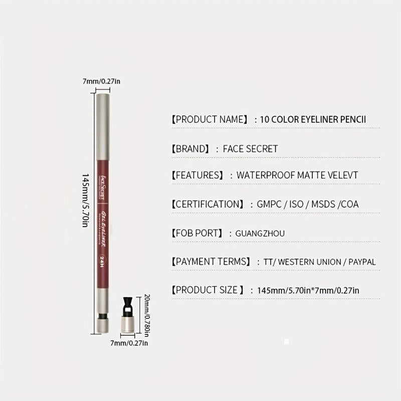 Waterproof Eyeliner Pencil Long Lasting Eye Makeup Gel Pen
