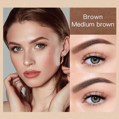 Eyebrow Dye Double Brush Waterproof Smudge proof Eyebrow Cream