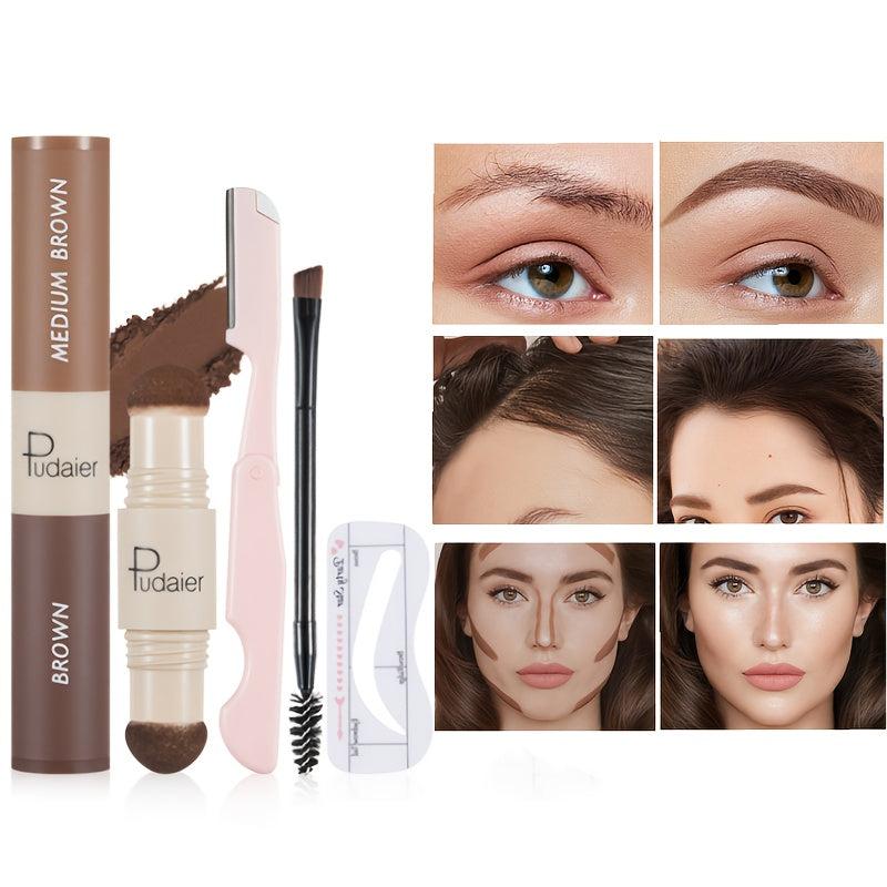 Eyebrow Dye Double Brush Waterproof Smudge proof Eyebrow Cream