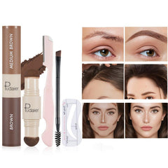 Eyebrow Dye Double Brush Waterproof Smudge proof Eyebrow Cream
