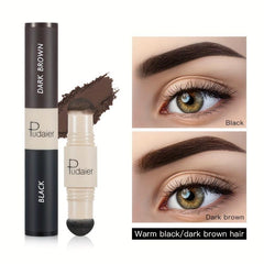 Eyebrow Dye Double Brush Waterproof Smudge proof Eyebrow Cream