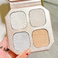 4 Colors Starlight Highlighter Palette Waterproof Glow