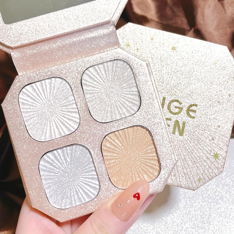 4 Colors Starlight Highlighter Palette Waterproof Glow