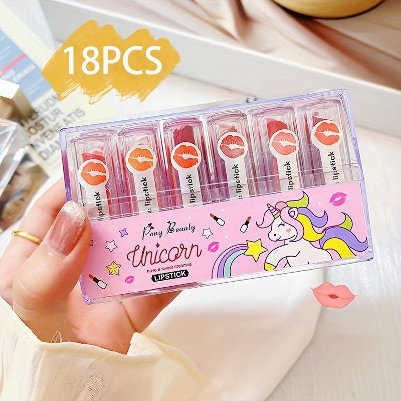 18 pcs Velvet Lipstick Set in Multiple Colors