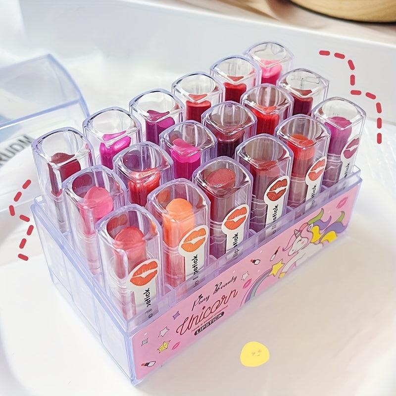 18 pcs Velvet Lipstick Set in Multiple Colors