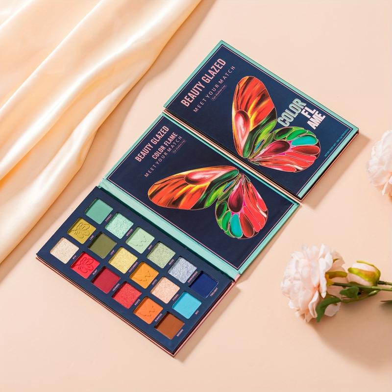 Butterfly 18 Eyeshadow Palette Natural Matte Shimmer Satin Finish Makeup Powder