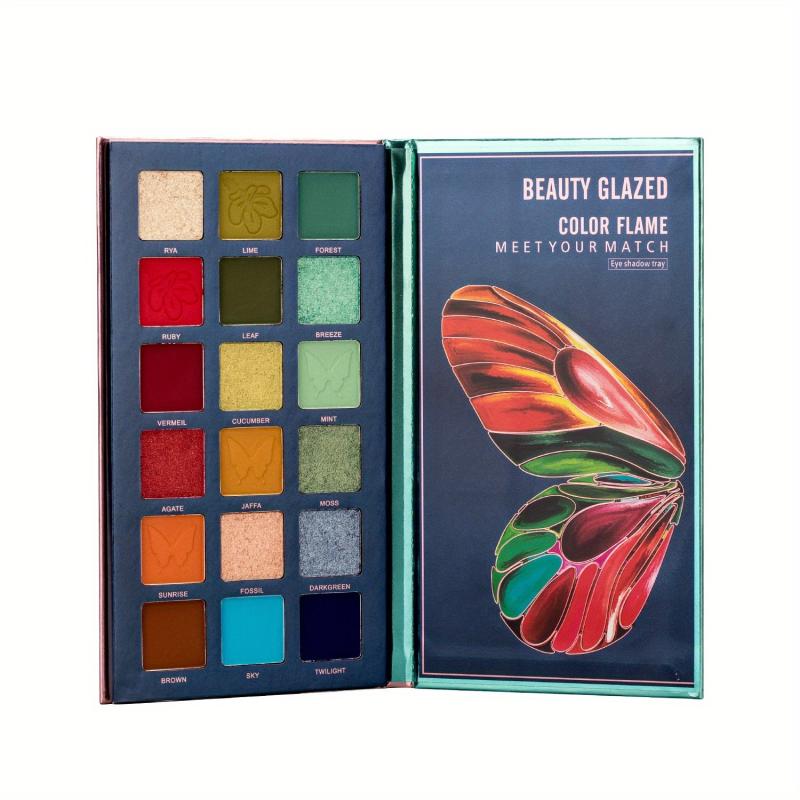Butterfly 18 Eyeshadow Palette Natural Matte Shimmer Satin Finish Makeup Powder