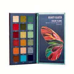 Butterfly 18 Eyeshadow Palette Natural Matte Shimmer Satin Finish Makeup Powder