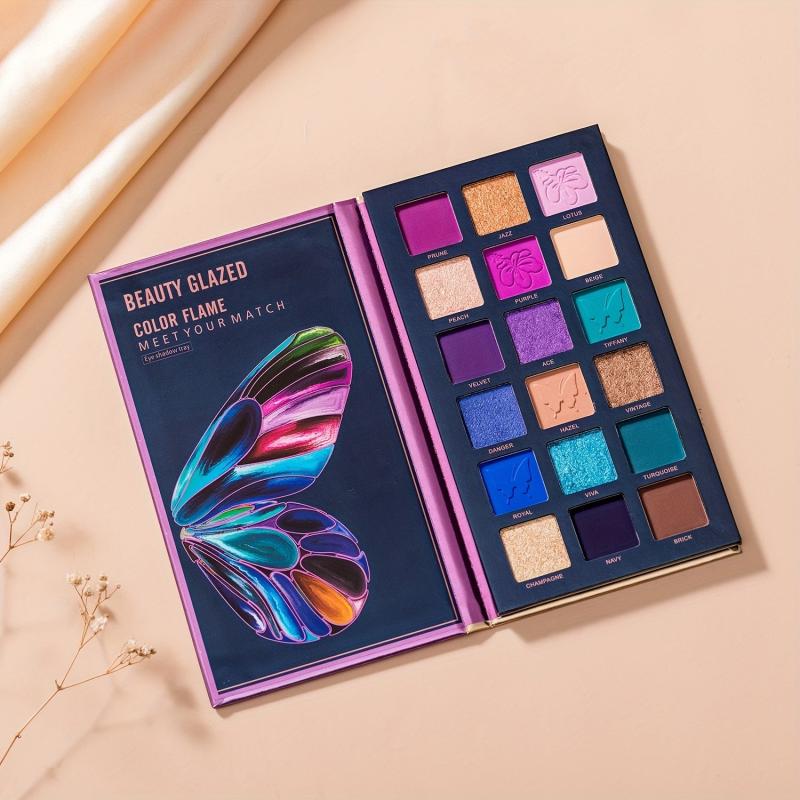 Butterfly 18 Eyeshadow Palette Natural Matte Shimmer Satin Finish Makeup Powder