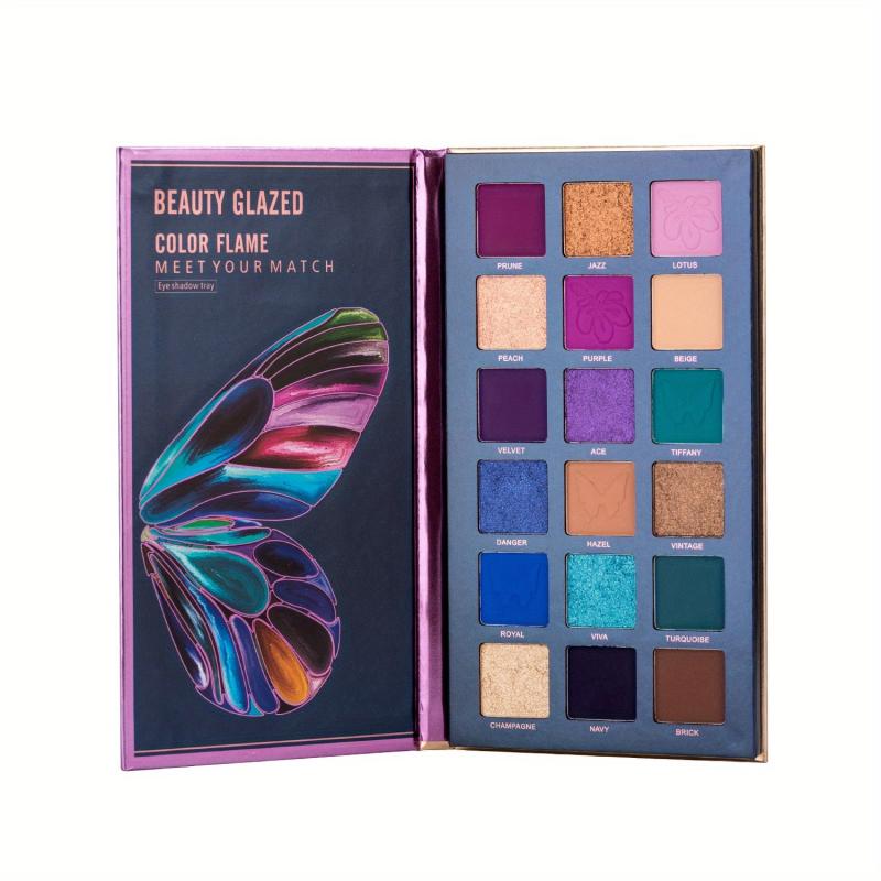 Butterfly 18 Eyeshadow Palette Natural Matte Shimmer Satin Finish Makeup Powder