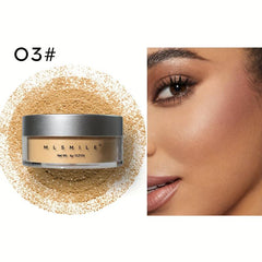 Long Lasting Translucent Matte Shimmery Setting Powder with Powder Puff