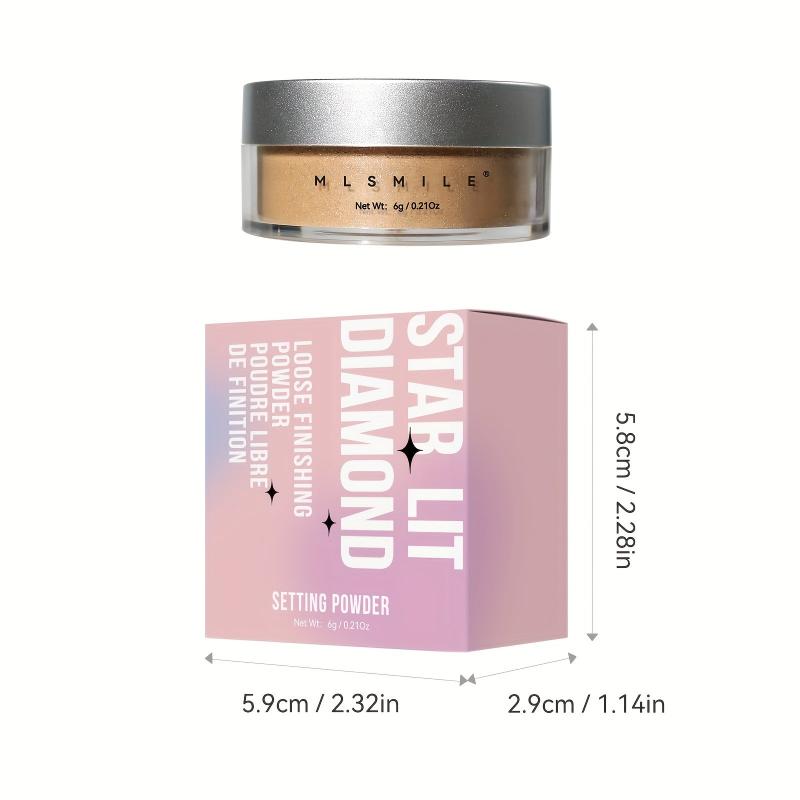 Long Lasting Translucent Matte Shimmery Setting Powder with Powder Puff