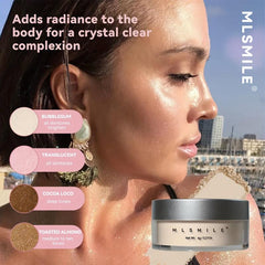Long Lasting Translucent Matte Shimmery Setting Powder with Powder Puff