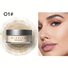 Long Lasting Translucent Matte Shimmery Setting Powder with Powder Puff