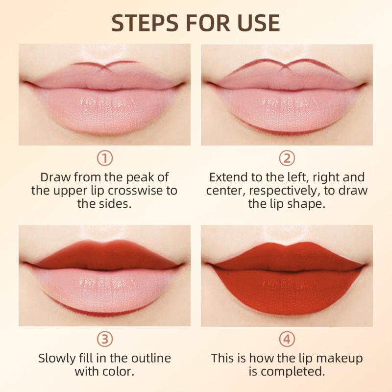 12 Pcs Matte Lip Liner Set - Long Lasting Nude Lipstick Waterproof Retouch