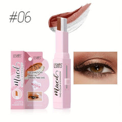 Two Tone Eyeshadow Stick Waterproof Long Lasting Eye Makeup Brown Red Tone