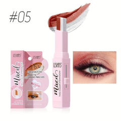 Two Tone Eyeshadow Stick Waterproof Long Lasting Eye Makeup Brown Red Tone