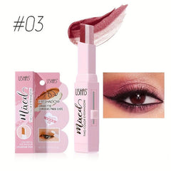 Two Tone Eyeshadow Stick Waterproof Long Lasting Eye Makeup Brown Red Tone