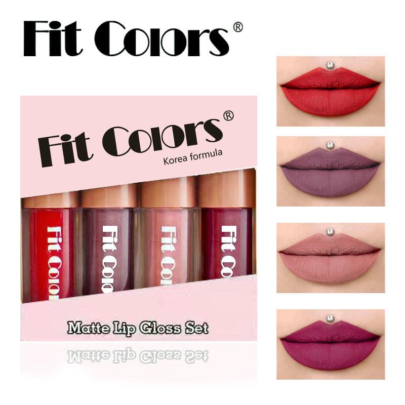 4 Pack Velvet Lip Gloss Set Diamond Shine Non Fading Glaze