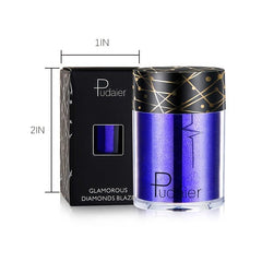 Pudaier 16 Colors Glittering Sequins Eye Shadow Powder for Women
