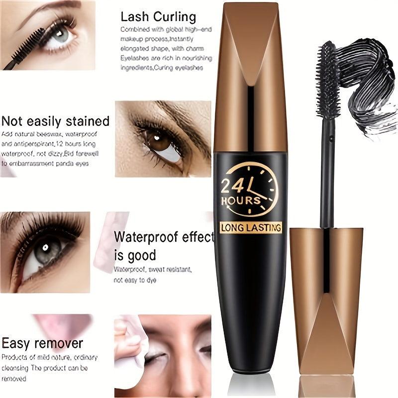 Hydrating Waterproof Mascara with 4D Silk Fiber Lashes