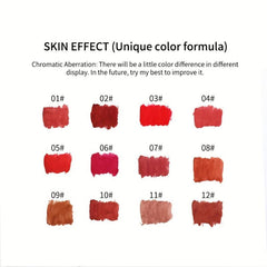 12 Colors Lip Glaze Lip Liner Set Waterproof Sweat proof Long lasting Matte