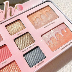 12 Color Eyeshadow Palette With Natural Earth Tone Finish
