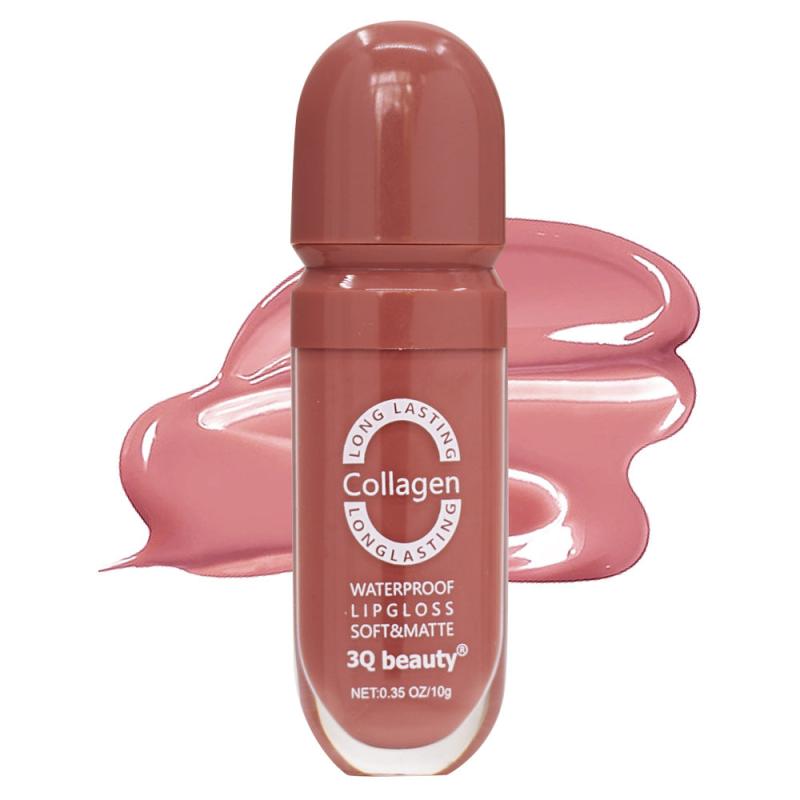 6 Colors Nude Lip Gloss Non-stick Cup Lip Glaze Dark Lipstick