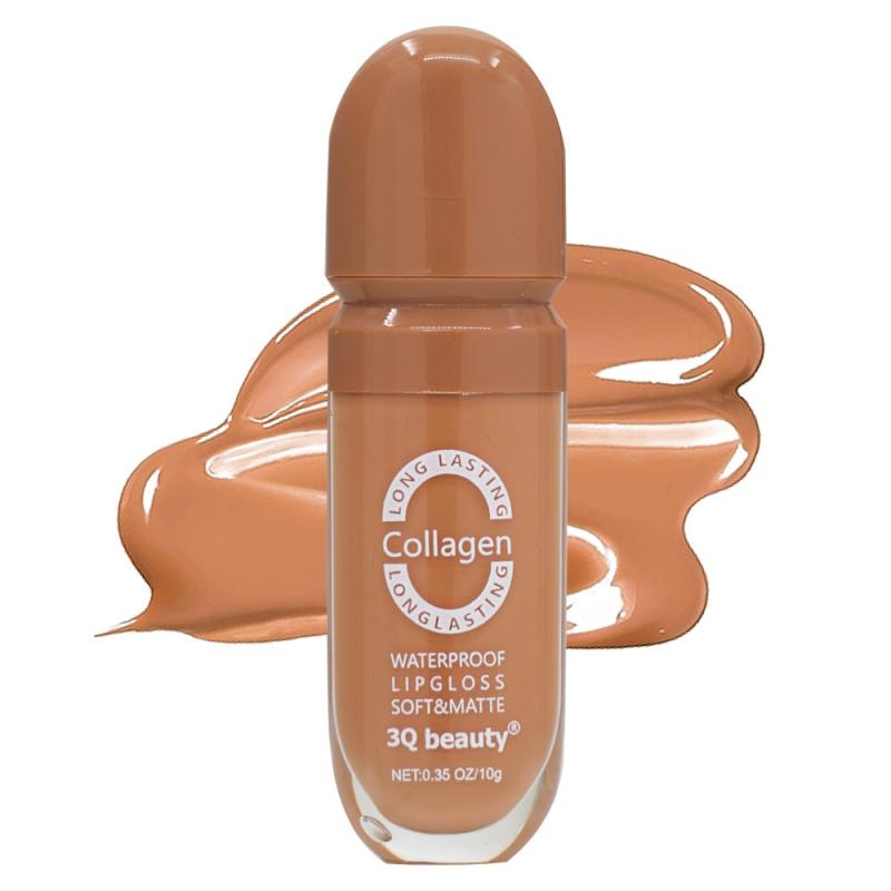 6 Colors Nude Lip Gloss Non-stick Cup Lip Glaze Dark Lipstick