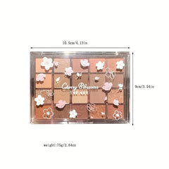 20 Colors Eyeshadow Palette Matte Pearly Finish Earth Milk Tea Sakura