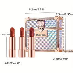 Starlight Bright Velvet Lipstick Set with Chain Bag