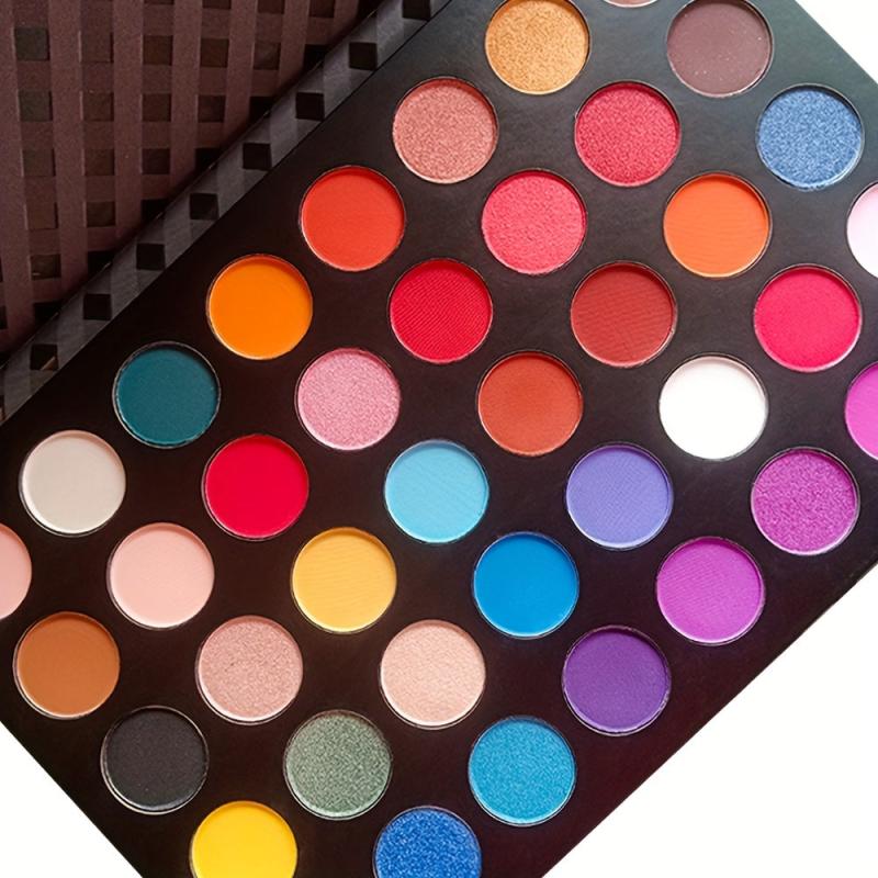 40 Colors Green Orange Eyeshadow Palette Matte Glitter Highlighter Finish