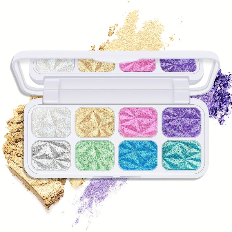 8 Colors Eyeshadow Palette High Gloss Set Gradient Pearly Eye Makeup