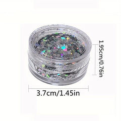 8 Colors Holographic Glitter Set for Nails Body Face Sparkling Resin Art