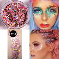 8 Colors Holographic Glitter Set for Nails Body Face Sparkling Resin Art