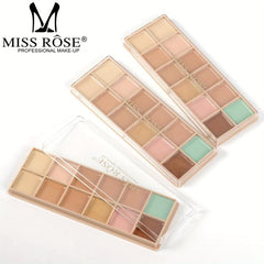 12-Color Waterproof Concealer Palette for Even Skin Tone