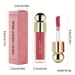 Matte Liquid Blush Natural Brightening Lipstick Dual Purpose Liquid Dark Red
